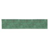 Elegant Gold en groen kerstpatroon Korte Tafelloper (Horizontaal)