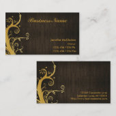 Elegant Gold en houtwaren Visitekaartje (Voorkant / Achterkant)