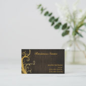 Elegant Gold en houtwaren Visitekaartje (Staand voorkant)