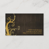Elegant Gold en houtwaren Visitekaartje (Achterkant)