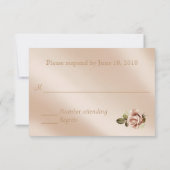 Elegant Gold en Ivory Wedding Invitation RSVP (Achterkant)