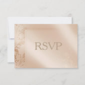 Elegant Gold en Ivory Wedding Invitation RSVP Kaartje (Voorkant)