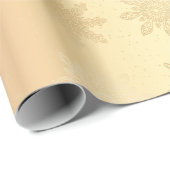 Elegant Gold en koperen sneeuwflake kerstpatronen Cadeaupapier (Rol Hoek)