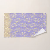 Elegant Gold en Lavender Floral Bad Handdoek (Handdoek)