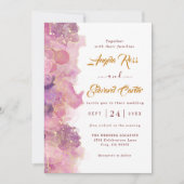 Elegant Gold en magenta Wedding Invitation Save The Date (Voorkant)