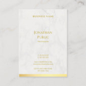 Elegant Gold en marble Handwrite Name Sjabloon Visitekaartje (Achterkant)