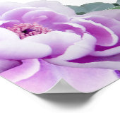 Elegant Gold en Paarse Floral Eucalyptus Wedding Poster (Hoek)