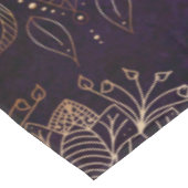 Elegant Gold en Paarse Floral Mandala Pattern Tafelkleed (Gekanteld)