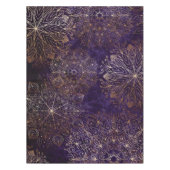 Elegant Gold en Paarse Floral Mandala Pattern Tafelkleed (Voorkant)