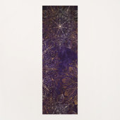 Elegant Gold en Paarse Floral Mandala Pattern Yogamat (Voorkant)