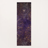 Elegant Gold en Paarse Floral Mandala Pattern Yogamat (Achterkant)