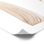 Elegant Gold en Peach Floral Engagement Party Poster (Hoek)