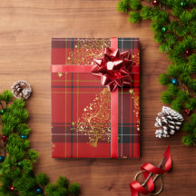 Elegant Gold- en piegelkerstboompatroon