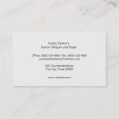 Elegant Gold en Red Motif Interior Designer Chic Visitekaartje (Achterkant)