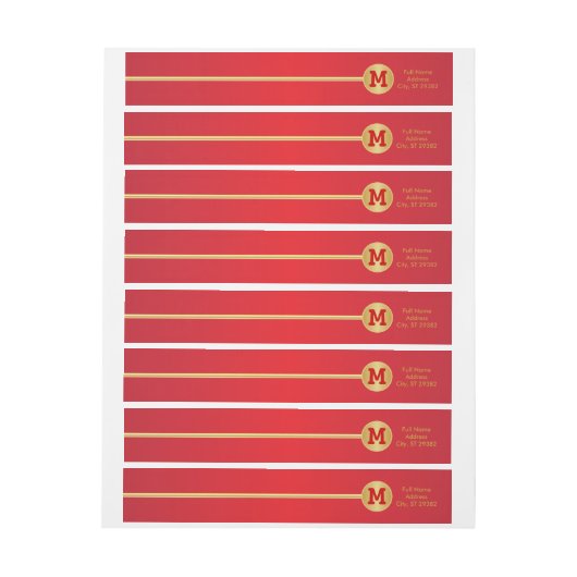 Elegant Gold- en rood design (Vel)