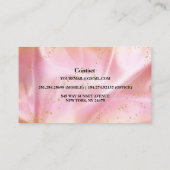 Elegant Gold en Roze Glitter Visitekaartje (Achterkant)