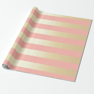 Elegant Gold en roze kerstband Cadeaupapier