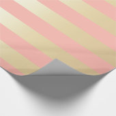 Elegant Gold en roze kerstband Cadeaupapier (Hoek)