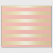 Elegant Gold en roze kerstband Cadeaupapier (Vlak)