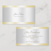 Elegant Gold- en Silver Effect Design Professional Visitekaartje (Voorkant / Achterkant)