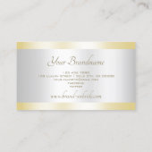 Elegant Gold- en Silver Effect Design Professional Visitekaartje (Achterkant)