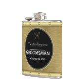 Elegant Gold en Silver Groomsman Favor Heupfles (Links)