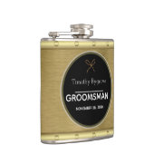 Elegant Gold en Silver Groomsman Favor Heupfles (Rechts)