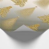 Elegant Gold en Silver-kerstboom Cadeaupapier (Hoek)
