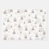 Elegant Gold en Silver-kerstboom Snowflake Inpakpapier Vel (Voorkant 2)