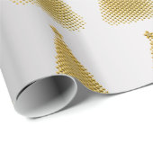 Elegant Gold- en Silver-kerstboompatroon Cadeaupapier (Rol Hoek)