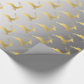Elegant Gold- en Silver-kerstrendierpatroon Cadeaupapier (Hoek)