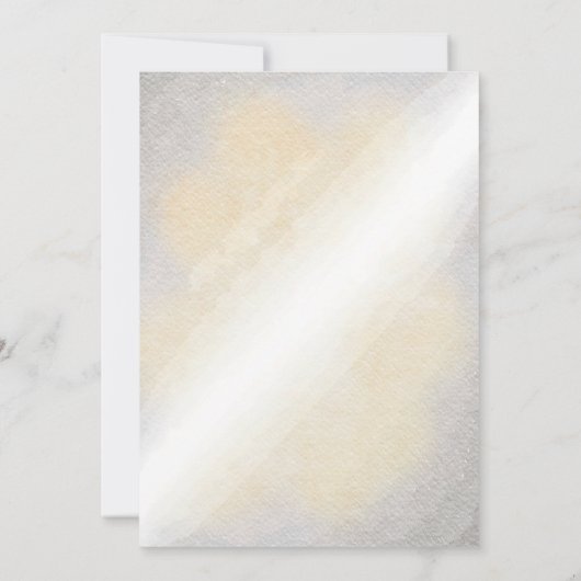 Elegant Gold en Silver Waterverf Floral Kaart (Achterkant)