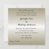 Elegant Gold en Silver Wedding Invitation Kaart (Achterkant)