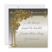 Elegant Gold en Silver Wedding Invitation