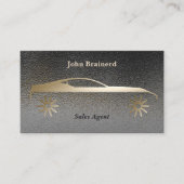 Elegant Gold en Smokey Grey Auto Visitekaartje (Voorkant)