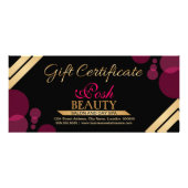 Elegant Gold- en warmroze-cadeaubon Reclamekaart (Voorkant)