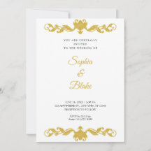 Elegant Gold en White Art Deco Wedding