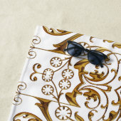 Elegant Gold en White Beach Towel Strandlaken (In situ)