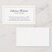 Elegant Gold en White Border Professional Luxury Visitekaartje (Voorkant / Achterkant)