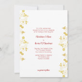 Elegant Gold en White Cherry Blossom Oriental Kaart (Voorkant)