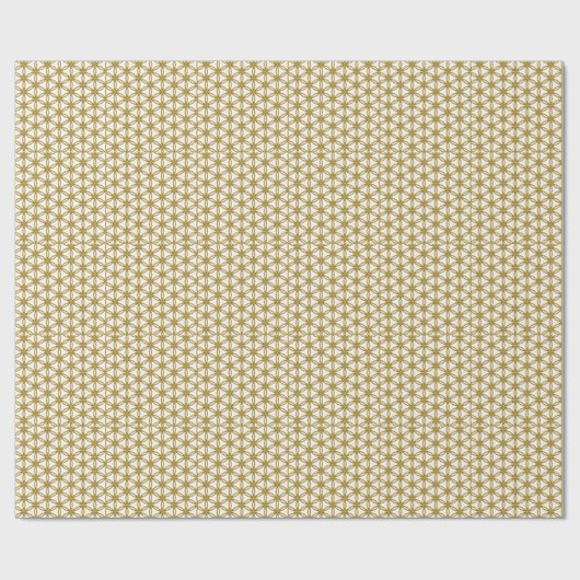Elegant Gold en White Geometric Pattern Cadeaupapier (Vlak)