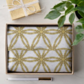 Elegant Gold en White Geometric Pattern Tissuepapier (Geschenk)