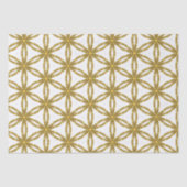 Elegant Gold en White Geometric Pattern Tissuepapier (Voorkant)