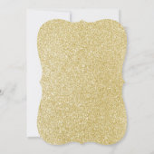 ELEGANT GOLD EN WHITE GLITTER CUSTOM BIRTHDAY KAART (Achterkant)