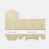 Elegant Gold en White Greek Key Pattern Bedankdoosjes (Uitgevouwen)