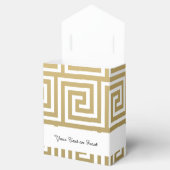 Elegant Gold en White Greek Key Pattern Bedankdoosjes (Geopend)