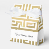 Elegant Gold en White Greek Key Pattern Bedankdoosjes (Voorkant Zijde)