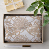 Elegant Gold en White Mandala Pattern Tissuepapier (Geschenk)
