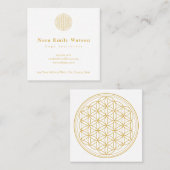 Elegant Gold en White Mandala Visitekaartje (Voorkant / Achterkant)
