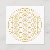 Elegant Gold en White Mandala Visitekaartje (Achterkant)